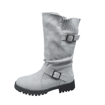 Renata | Botas hasta la pantorrilla con hebillas