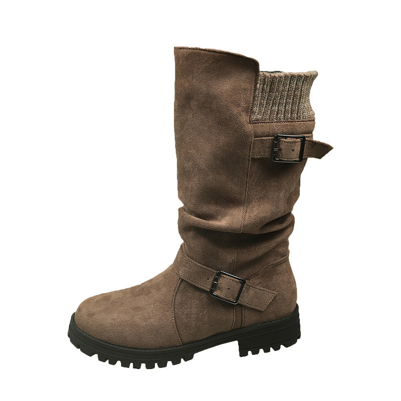 Renata | Botas hasta la pantorrilla con hebillas