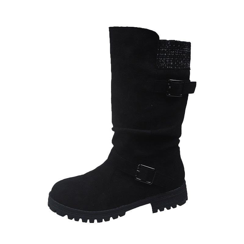 Renata | Botas hasta la pantorrilla con hebillas