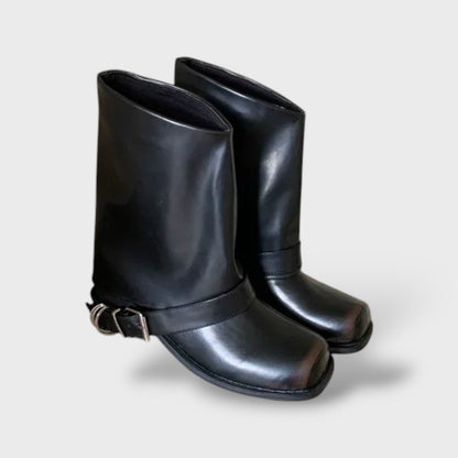 Olaya | Botines vaqueros con punta cuadrada