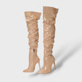 Selena | Botas altas de charol con tacón de aguja
